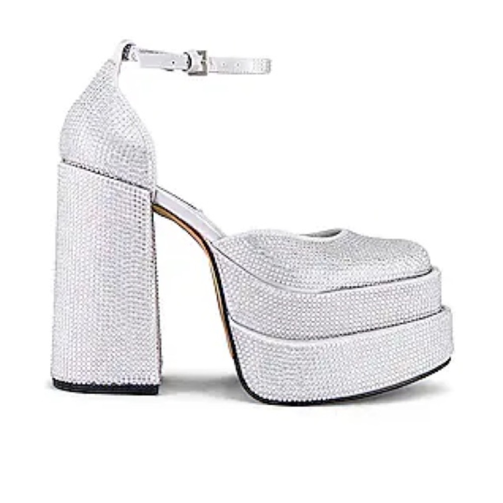Steve Madden | Silver Rhinestone Platform Heel